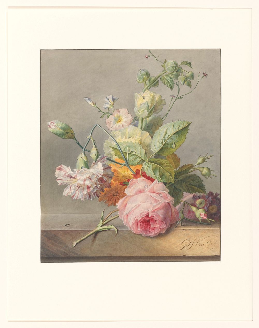 Floral Still Life (c. 1800 - c. 1825) by Georgius Jacobus Johannes van Os
