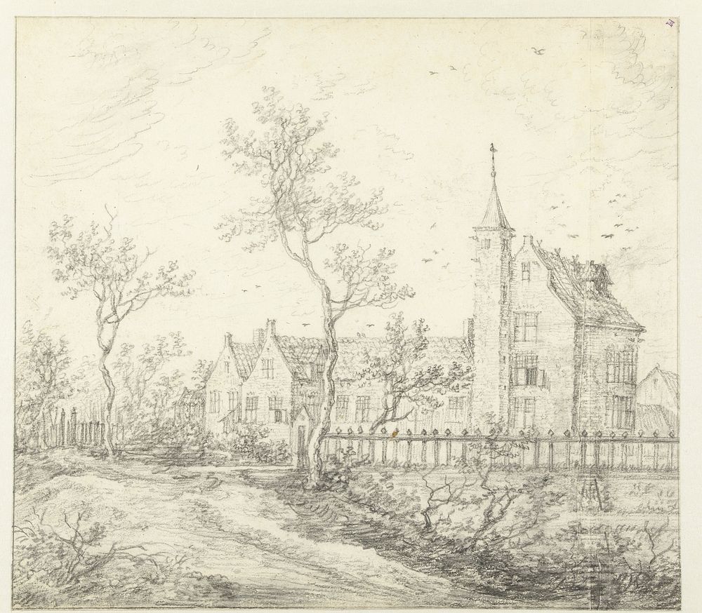 Landhuis met toren (1637 - 1692) by anonymous and Roelant Roghman