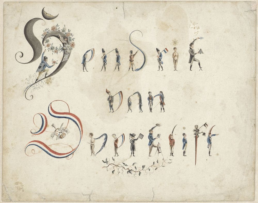 Antropomorfe letters (1775 - 1824) by Hendrik van Overklift