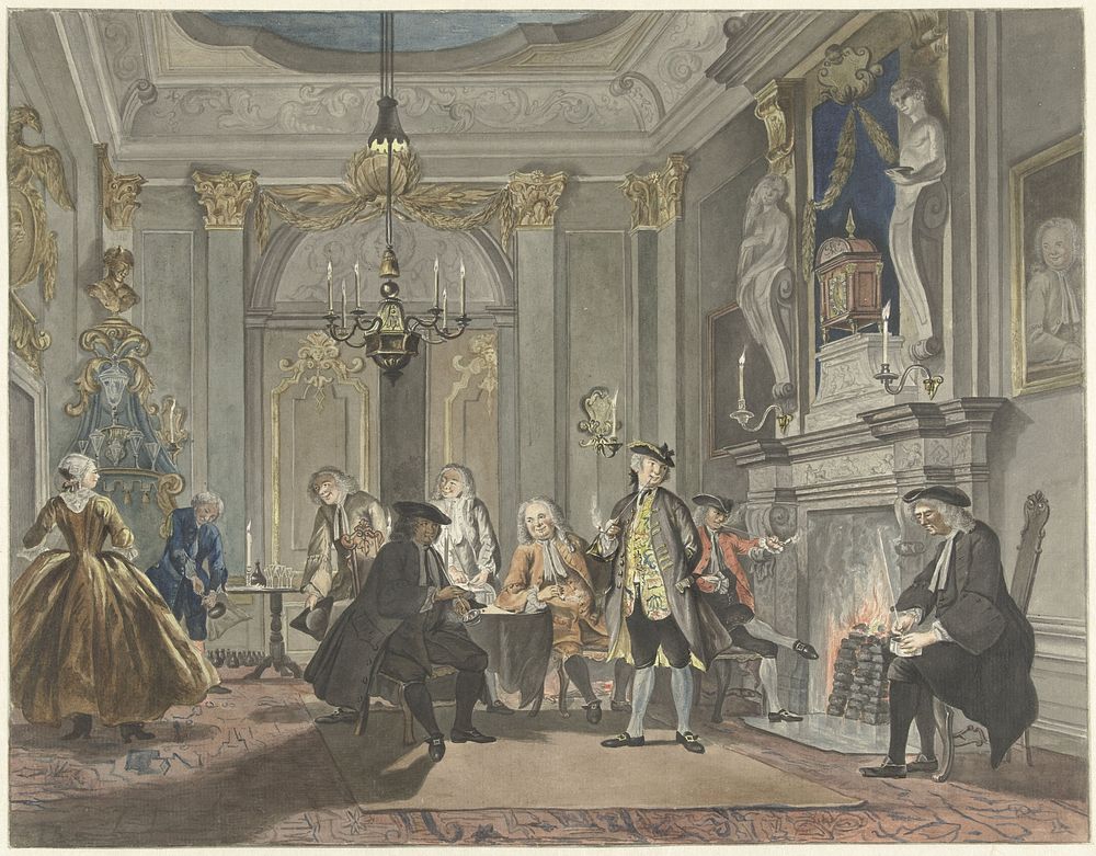Niemand sprak er (Nemo Loquebatur) (1741 - 1820) by Abraham Delfos and Cornelis Troost