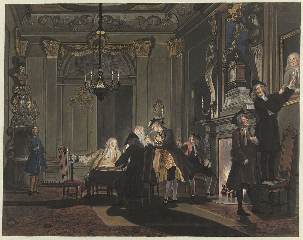 The Brothers Were Having a Conversation (1769) by Sara Troost and Cornelis Troost