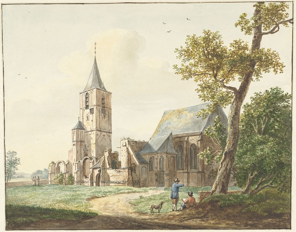 De kerk te Warmond (1786 - 1839) by Pieter Gerardus van Os