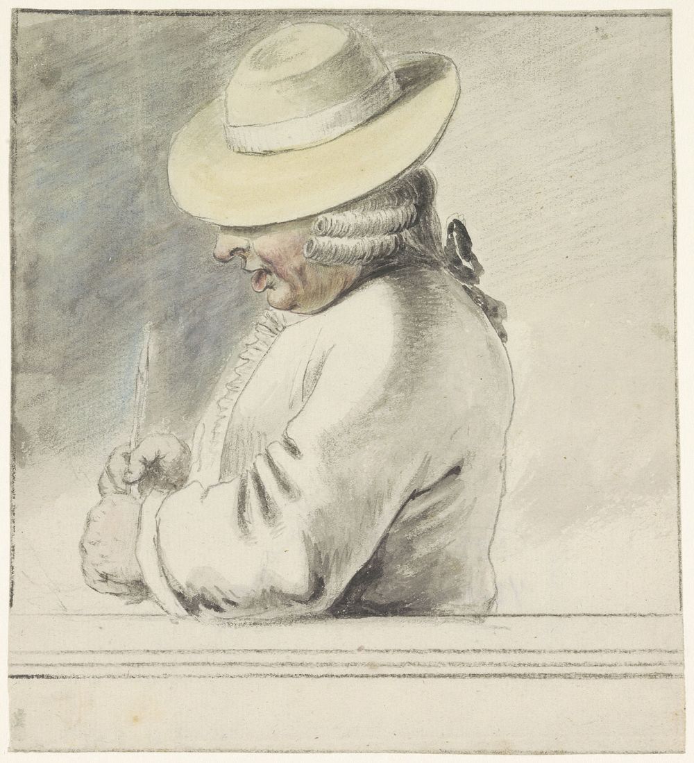 Portret van Johann Goll van Franckenstein, met hoed, naar links (1781 - 1785) by Louis Bernard Coclers