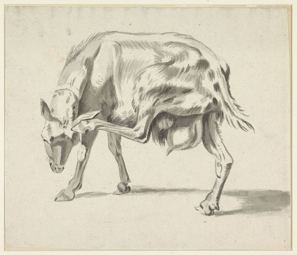 Zich krabbende geit (1840) by Hendrik Jozef Franciscus van der Poorten