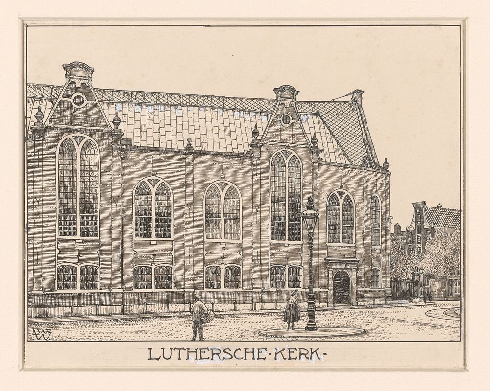De Luthersche Kerk te Amsterdam (1870 - 1926) by Willem Wenckebach