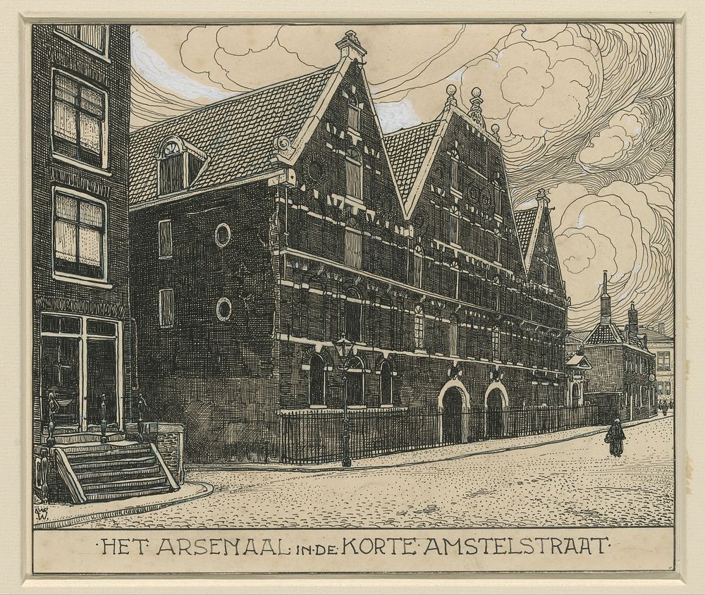 Het Arsenaal in de Nieuwe Amstelstraat te Amsterdam (1870 - 1926) by Willem Wenckebach