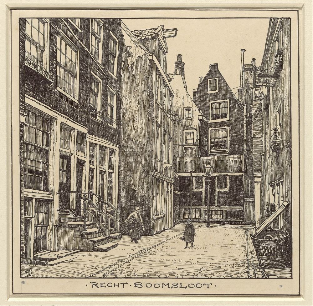 Rechtboomsloot te Amsterdam (1870 - 1926) by Willem Wenckebach