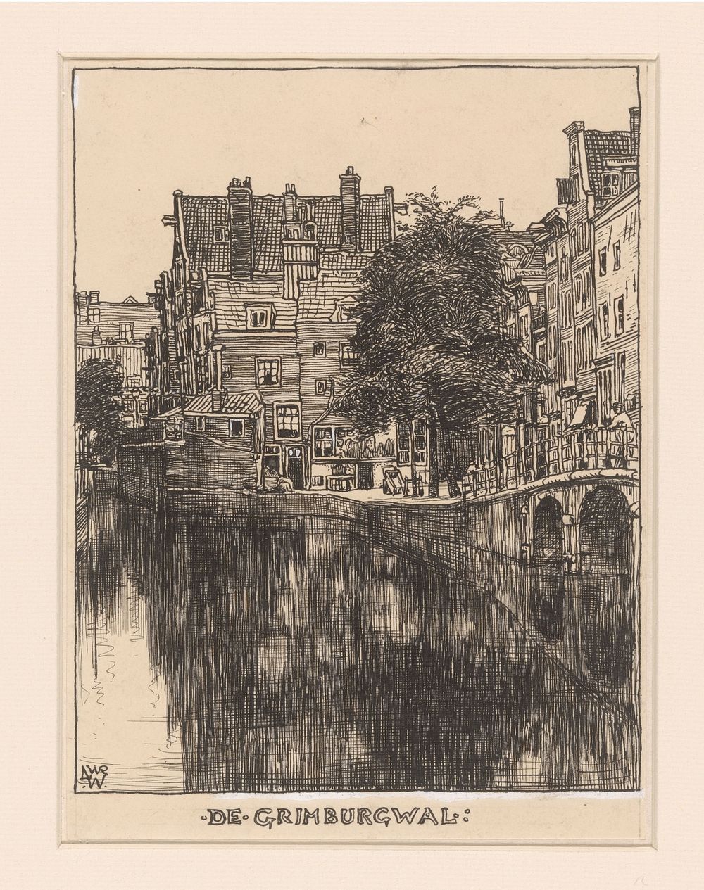 De Grimburgwal te Amsterdam (1870 - 1926) by Willem Wenckebach