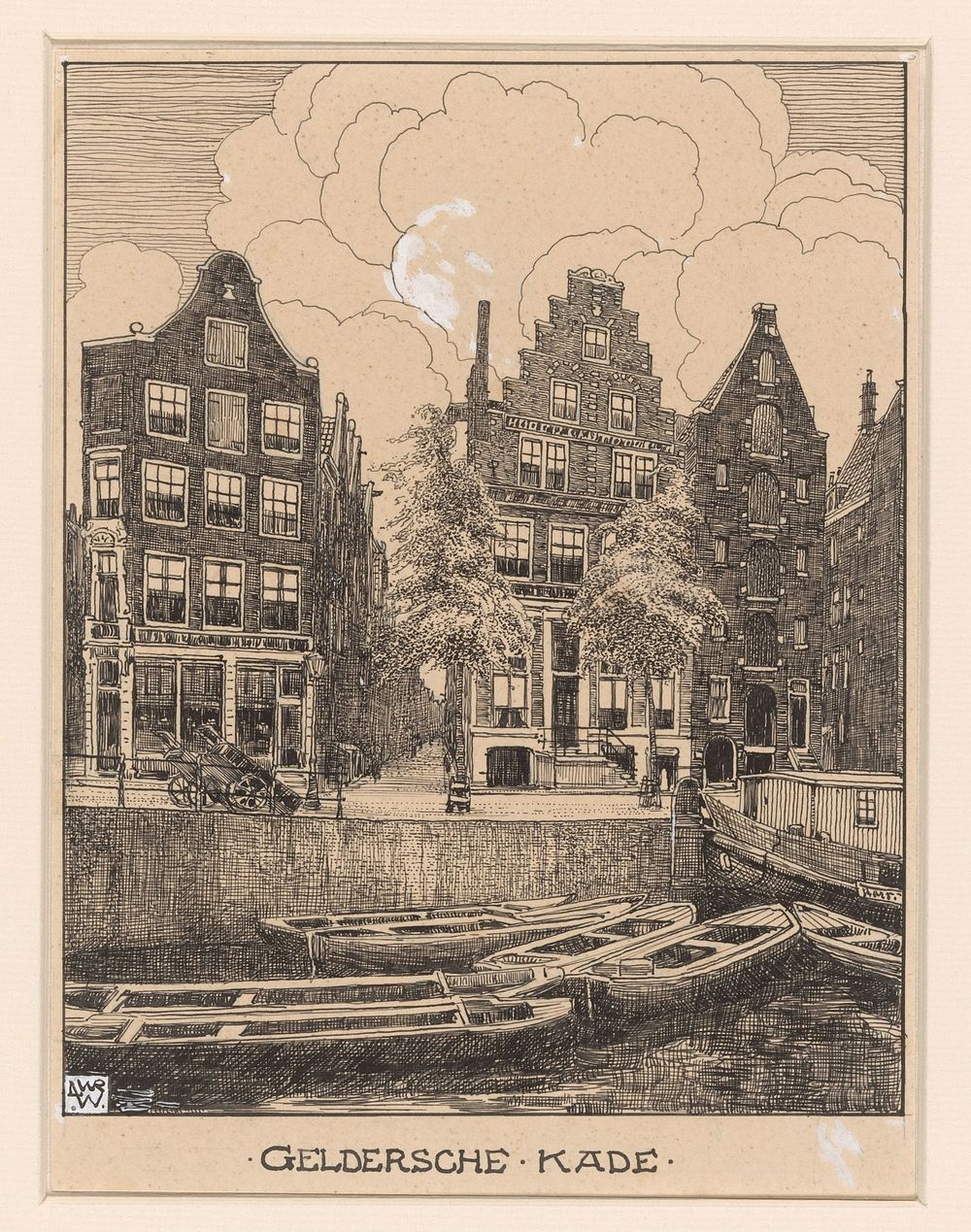 De Gelderse Kade te Amsterdam (1870 - 1926) by Willem Wenckebach