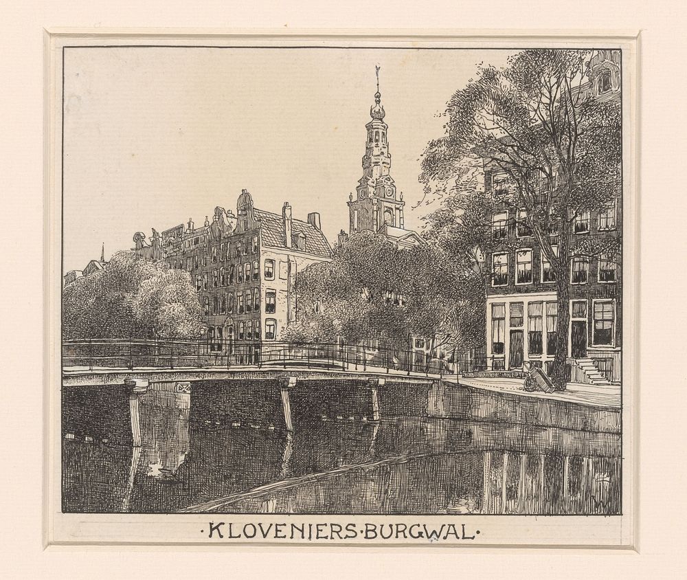 Kloveniers Burgwal te Amsterdam (1870 - 1926) by Willem Wenckebach