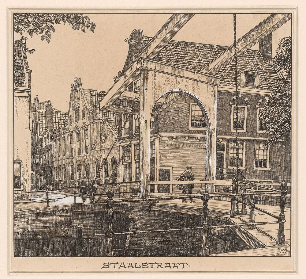 Staalstraat te Amsterdam (1870 - 1926) by Willem Wenckebach