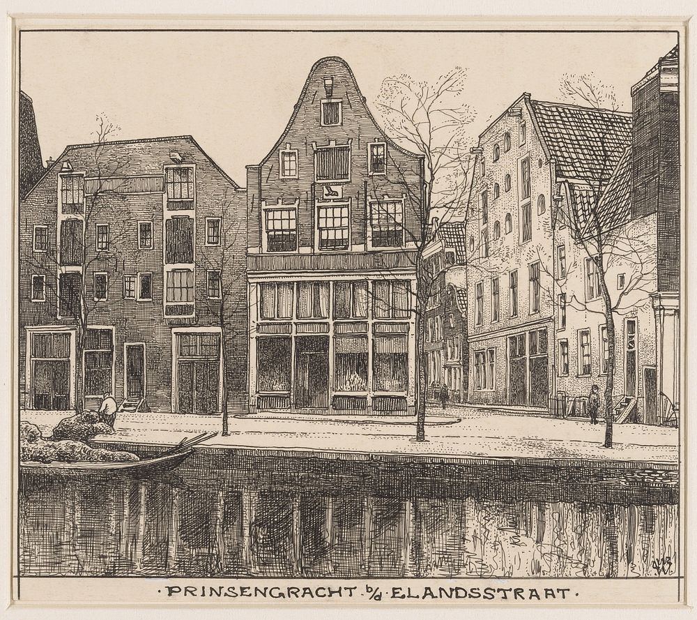 De Prinsengracht te Amsterdam, bij de Elandsstraat (1870 - 1926) by Willem Wenckebach