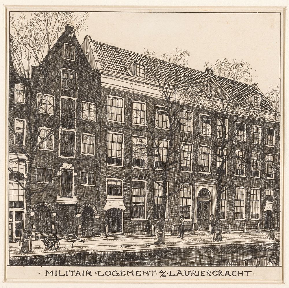 Militair logement aan de Lauriergracht te Amsterdam (1870 - 1926) by Willem Wenckebach
