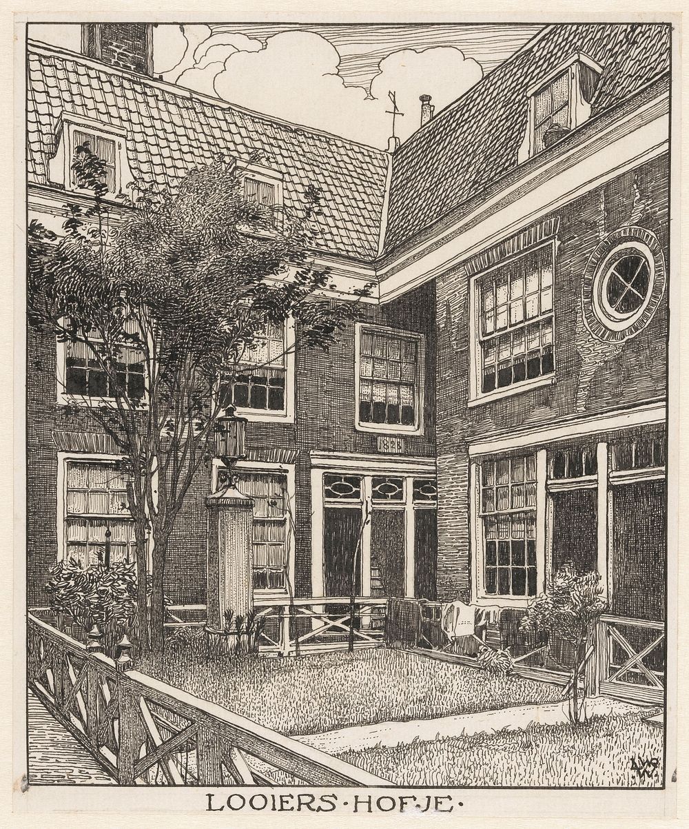 Looiers Hofje te Amsterdam (1870 - 1926) by Willem Wenckebach