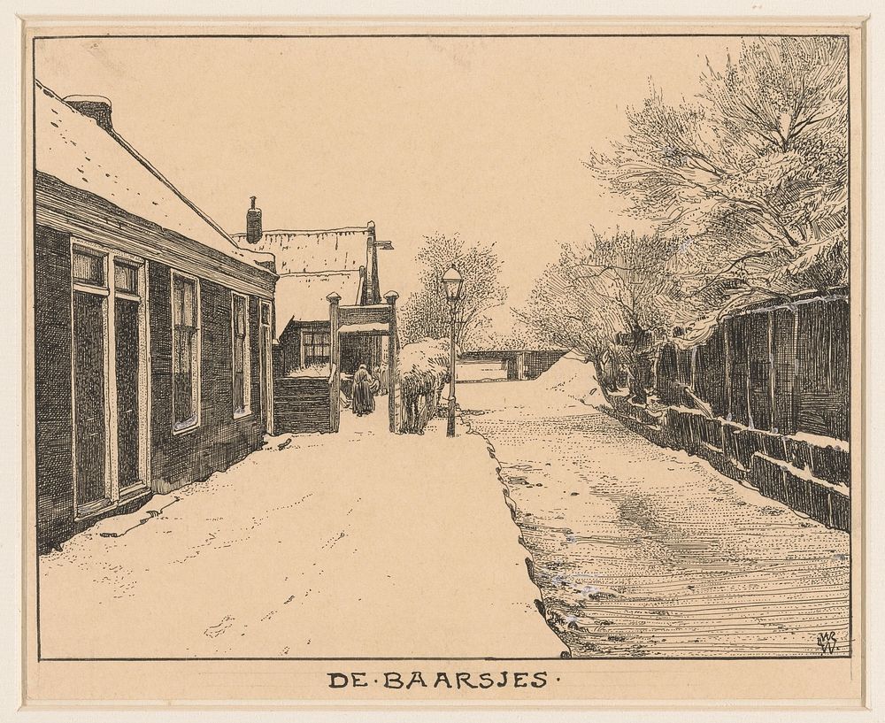 De Baarsjes te Amsterdam, in de winter (1870 - 1926) by Willem Wenckebach