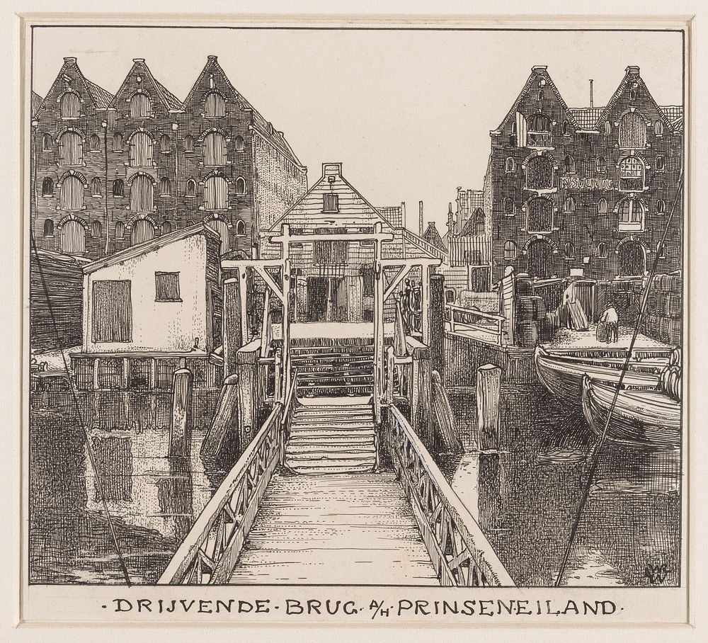 De Kippenbrug te Amsterdam (1870 - 1926) by Willem Wenckebach