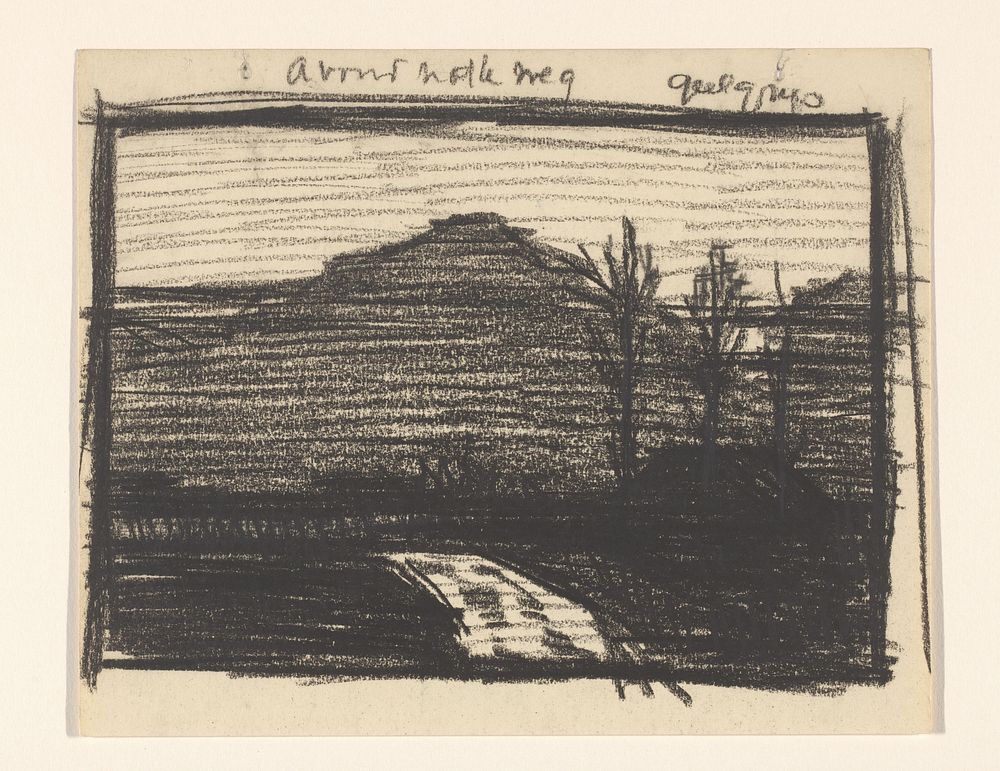 Landschap met bomen en weg (1887 - 1924) by Julie de Graag