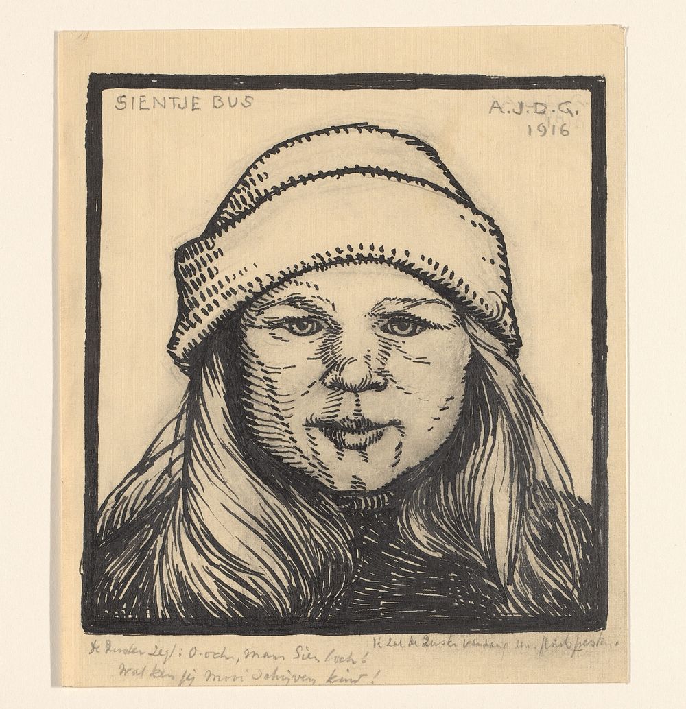 Portret van Sientje Bus (1916) by Julie de Graag