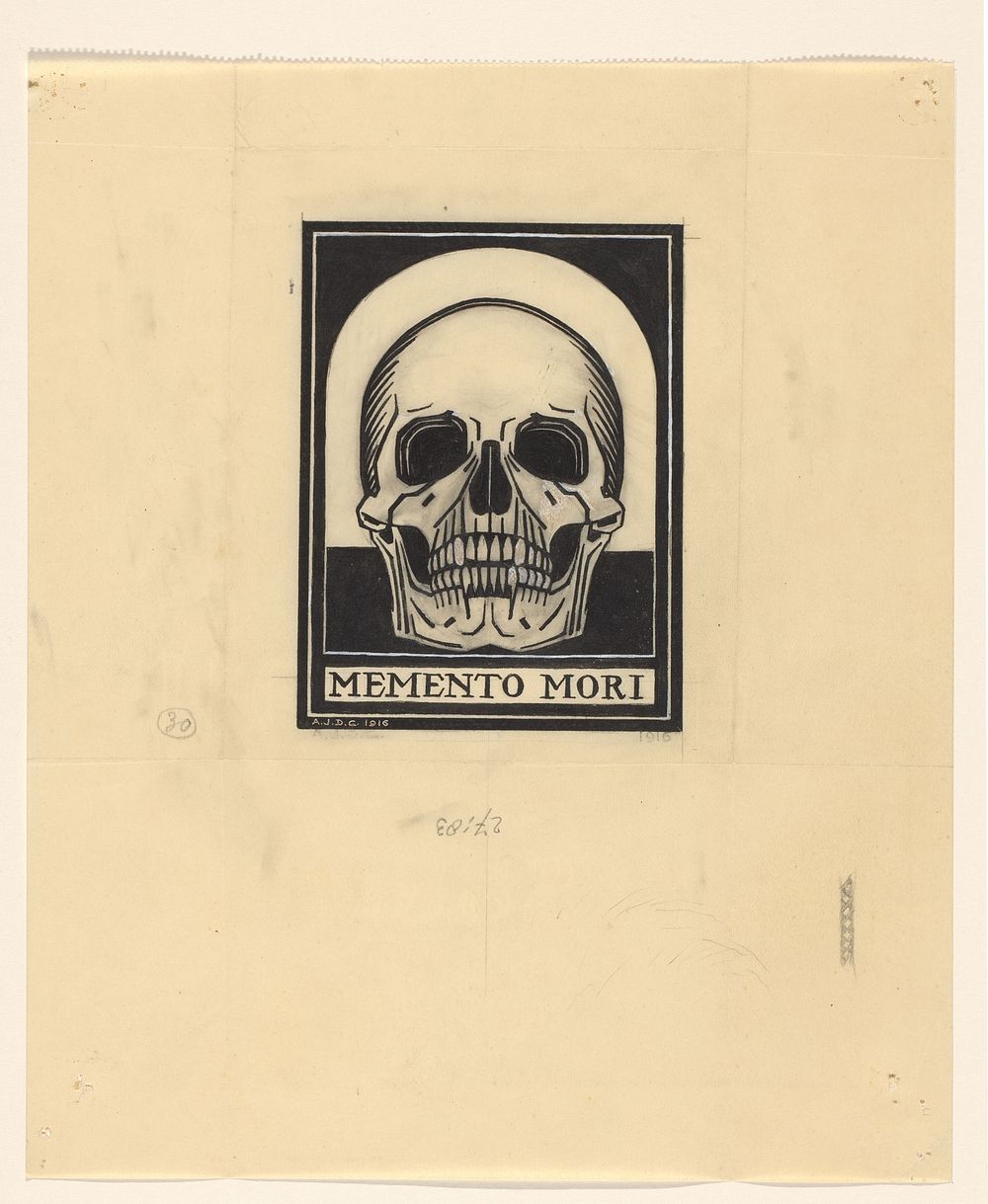 Menselijke schedel (1916) by Julie de Graag