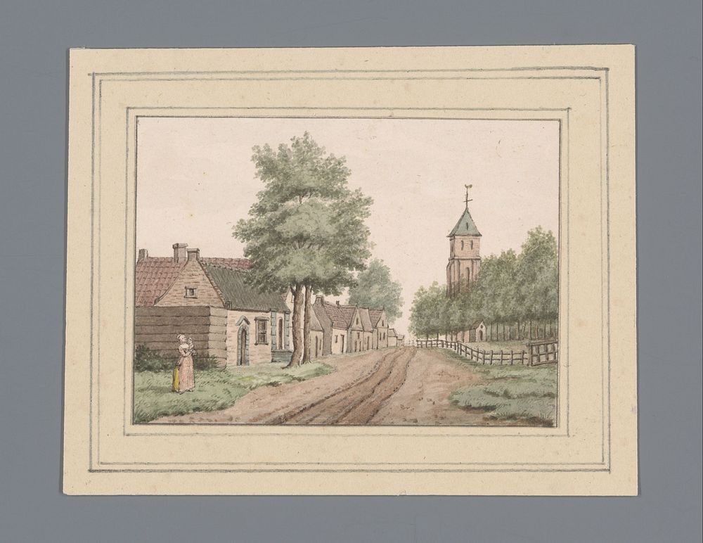 Gezicht op Meliskerke te Zeeland (in or after 1754 - c. 1800) by anonymous and Hendrik Spilman