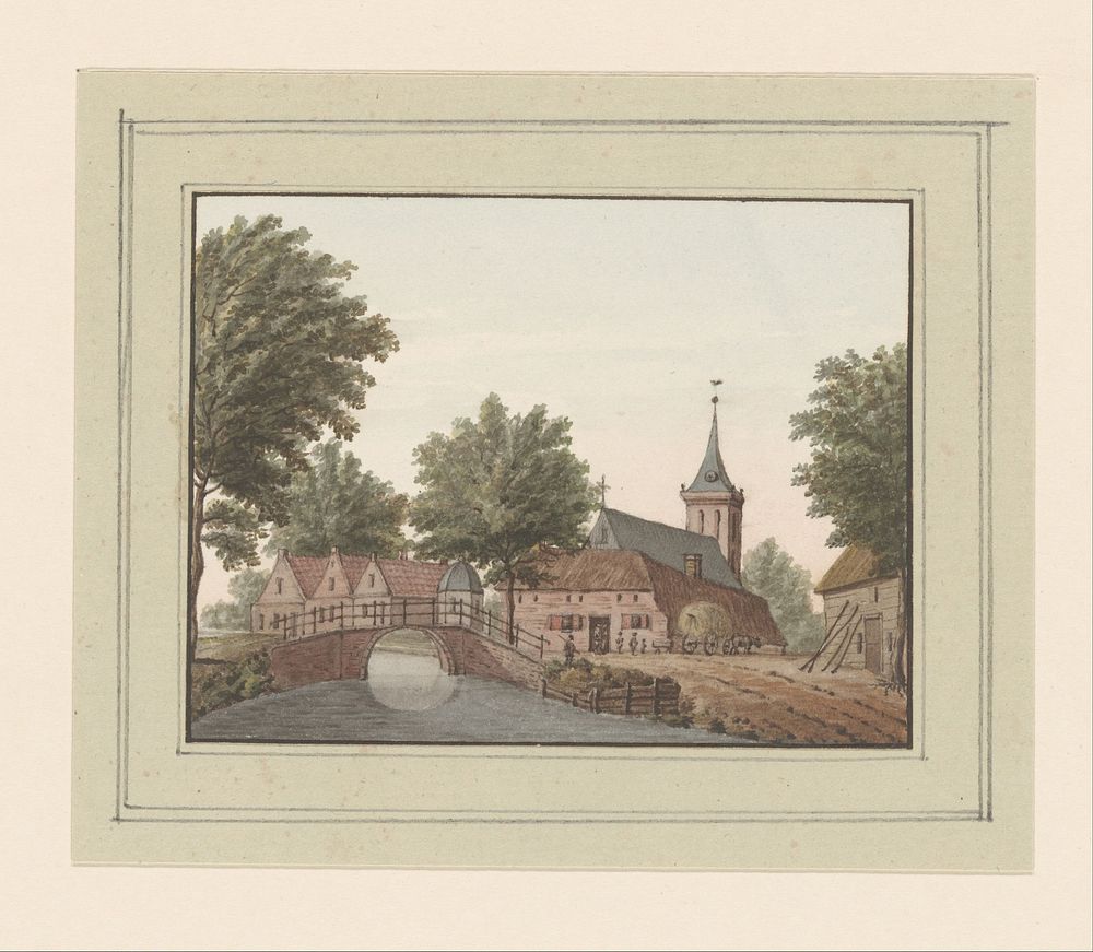 Gezicht op Nieuwland (1750 - 1850) by anonymous