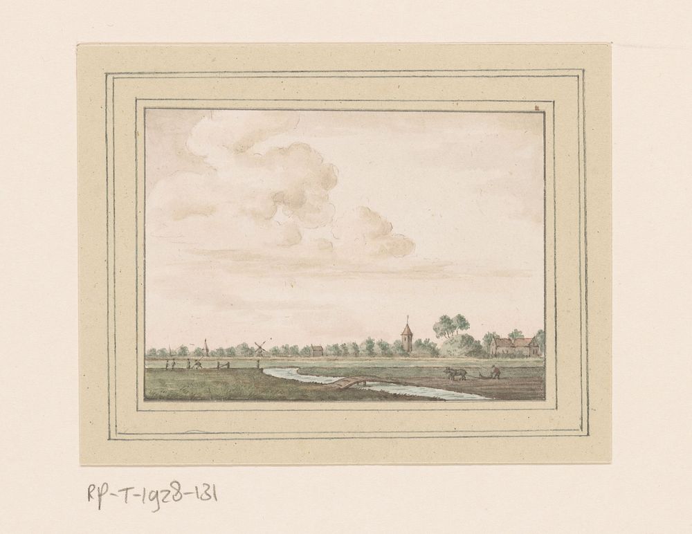 Gezicht op Noordwelle in Zeeland (in or after 1754 - c. 1800) by anonymous and Hendrik Spilman