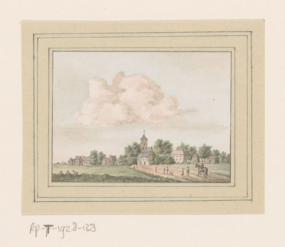 Gezicht op Serooskerke in Zeeland (in or after 1754 - c. 1800) by anonymous and Hendrik Spilman