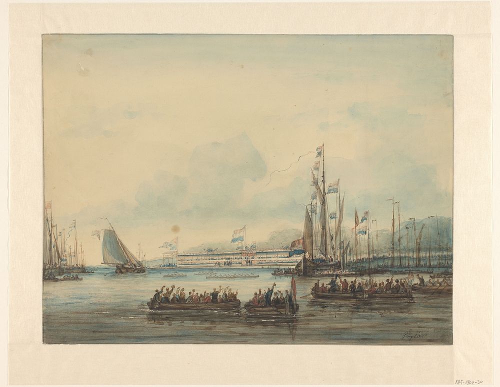 Roeiwedstrijd (1829 - 1879) by Ary Pleijsier
