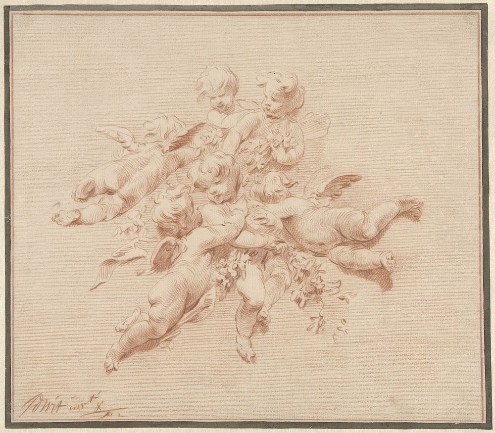 Engelengroep (1705 - 1754) by Jacob de Wit
