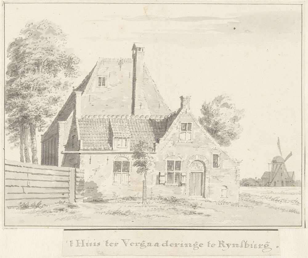 Het vergaderhuis van de Collegianten te Rijnsburg (1701 - 1759) by Cornelis Pronk