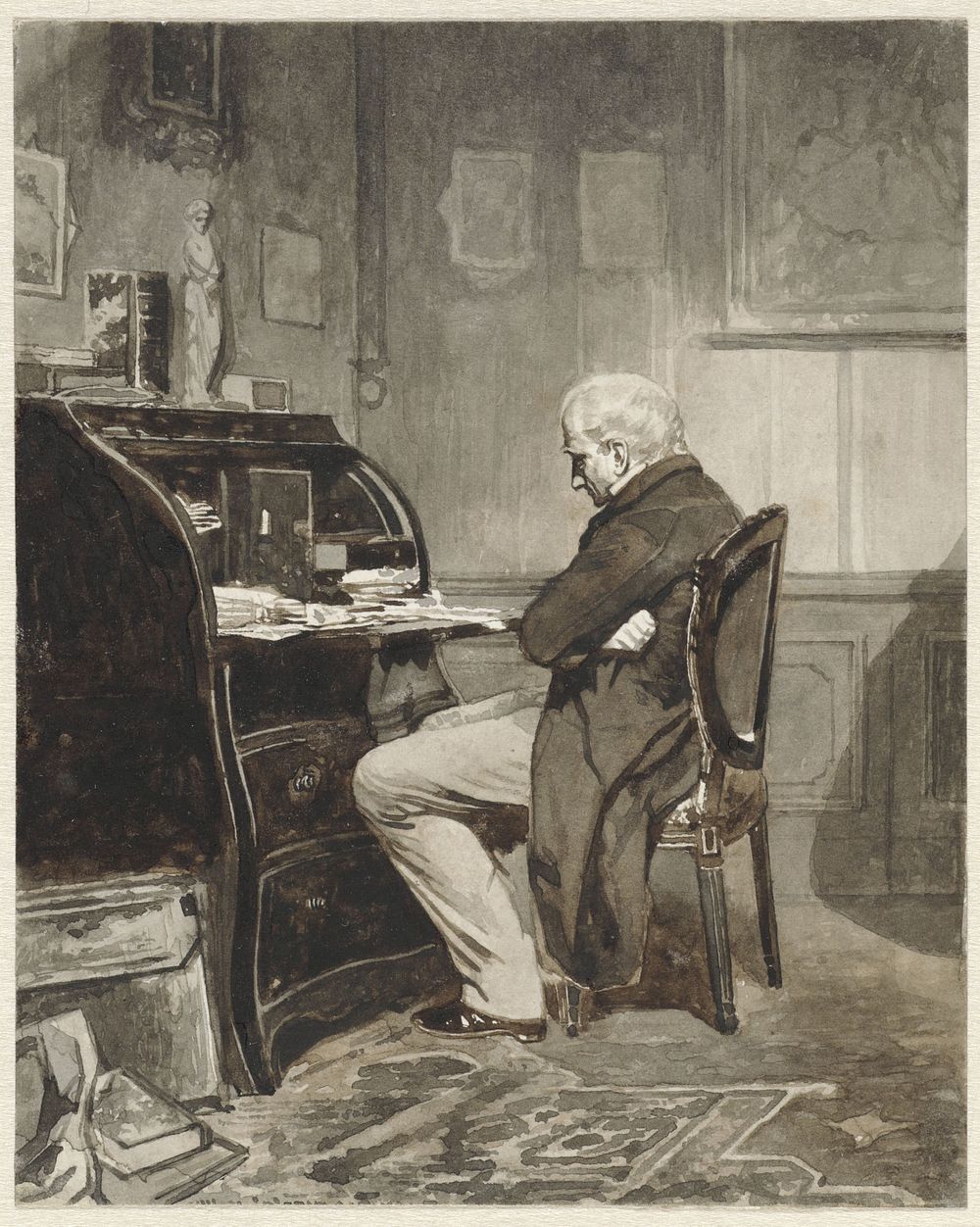 Een slechte beursdag (1848 - 1865) by Diederik Franciscus Jamin