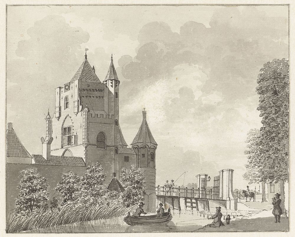 De Spaarnwouder Poort te Haarlem (1733 - 1784) by Hendrik Spilman