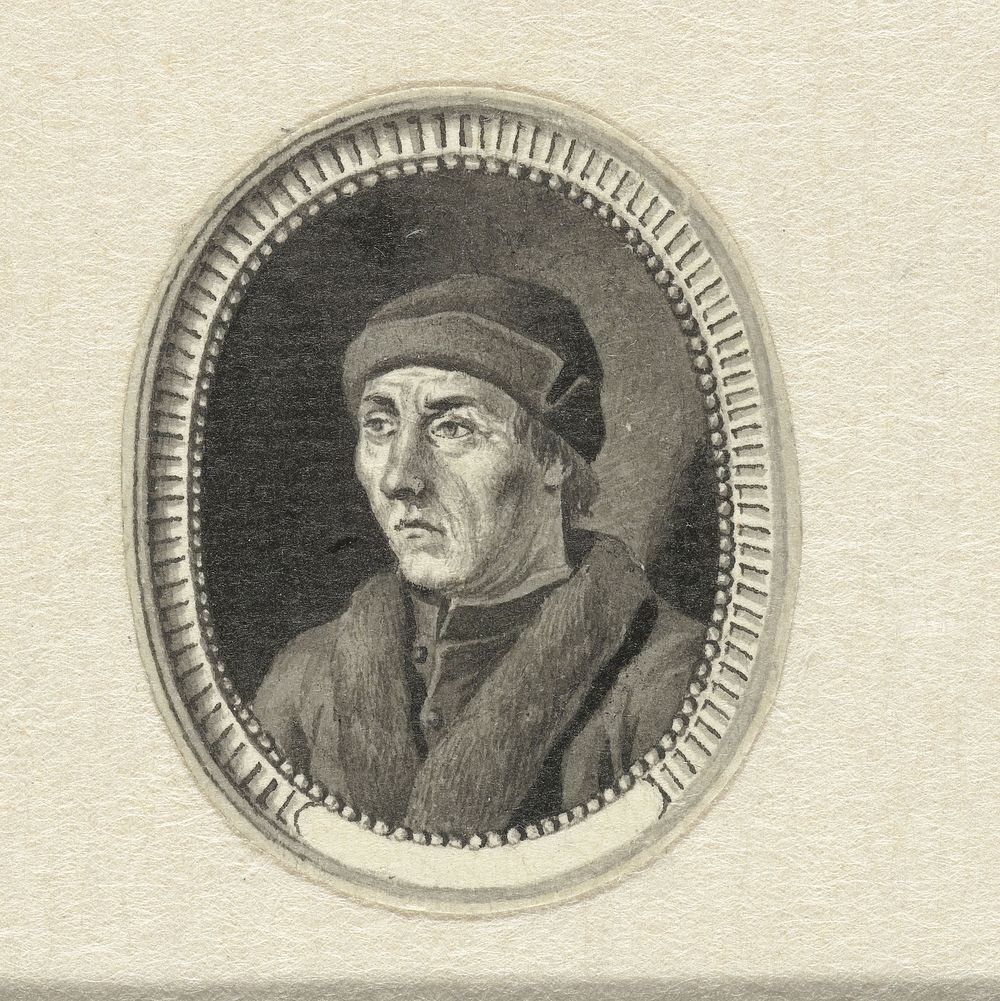 Ovaal portret van Laurens Jansz. Coster (1771 - 1808) by Jacques Kuyper
