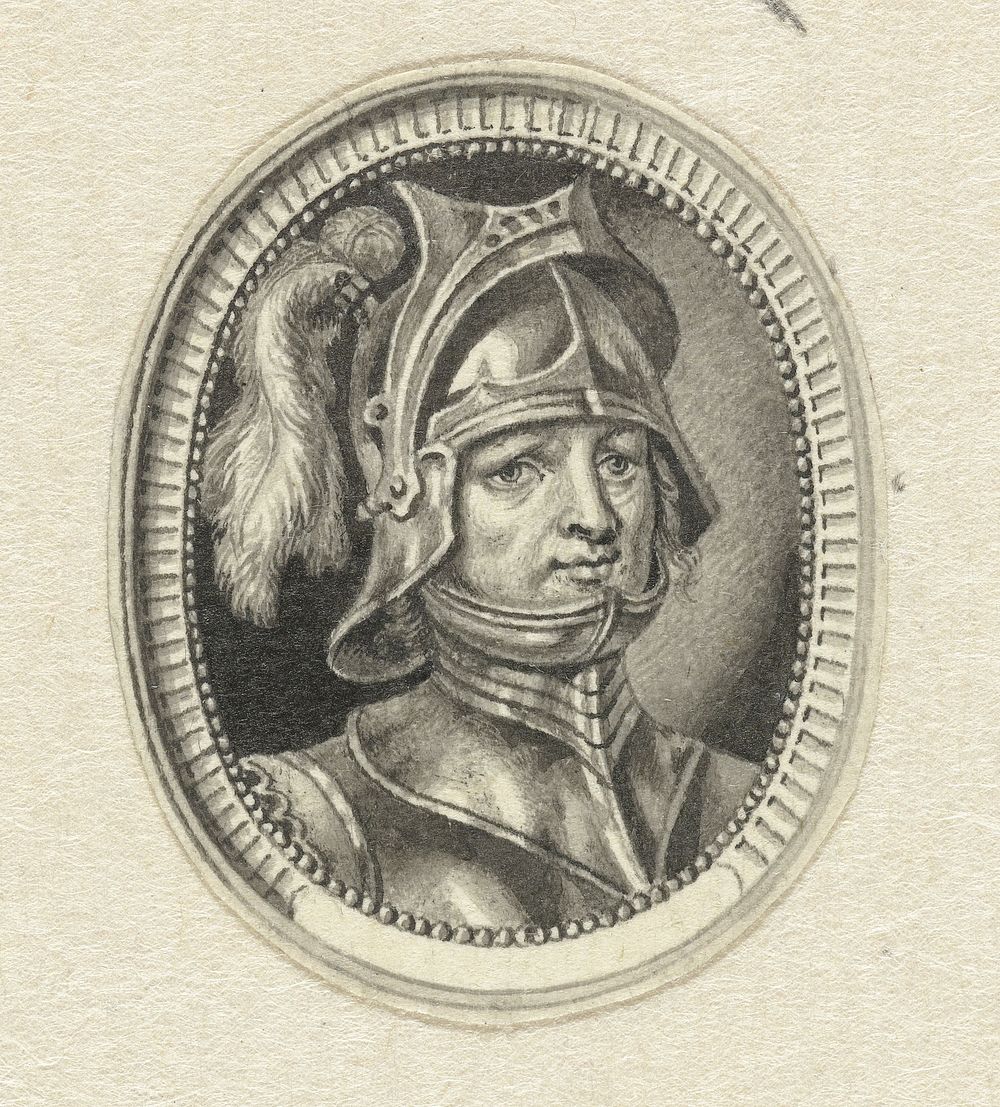 Ovaal portret van een ridder (1771 - 1808) by Jacques Kuyper