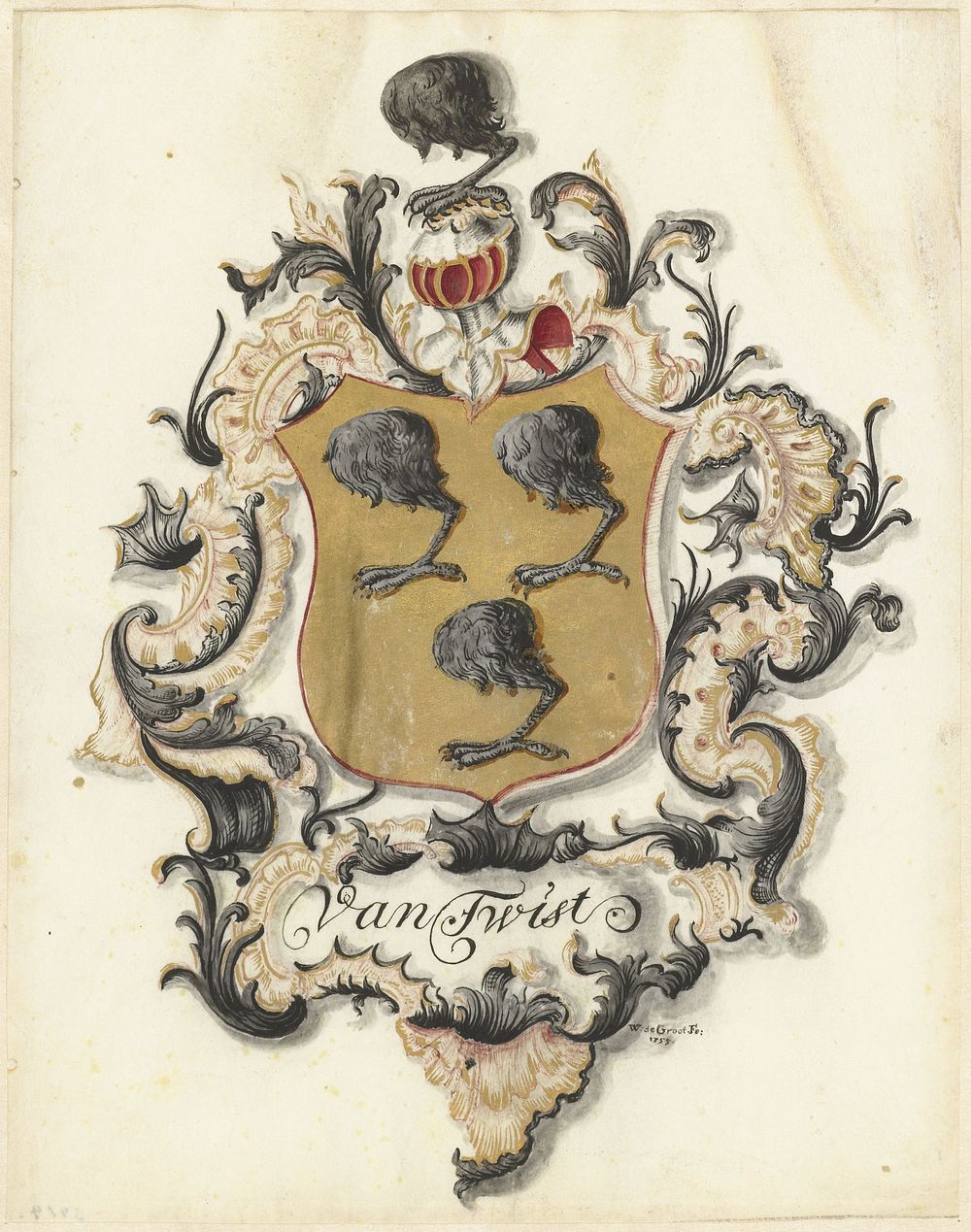 Wapen van Van Twist (1755) by Willem de Groot