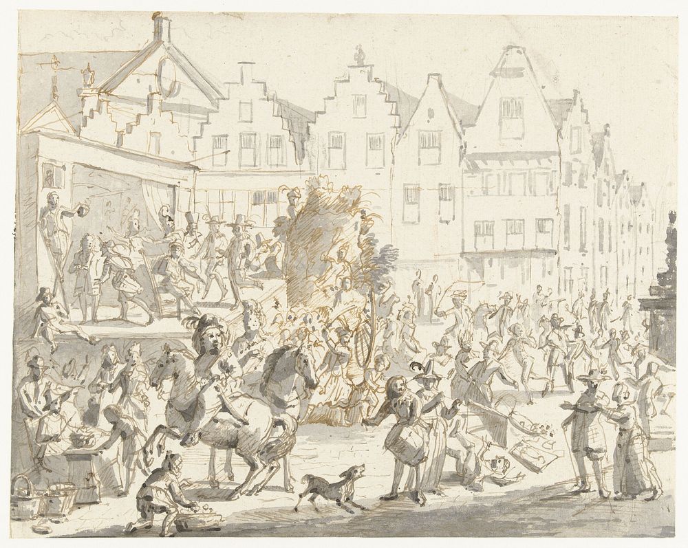Carnaval te Antwerpen (1671 - 1720) by Gonzales van Heylen