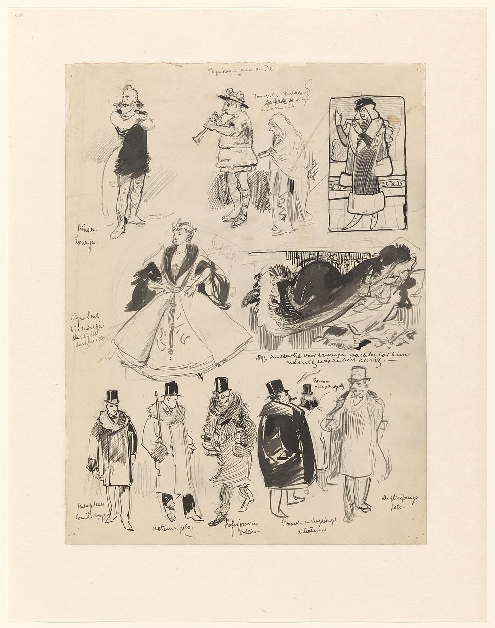 Physiologie van de Pels: karikaturen op de ontwikkeling van de bontjas (1877 - 1921) by Henricus