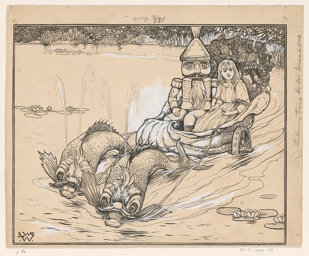 Notenkraker en Marie in een schelpwagen (1898) by Willem Wenckebach