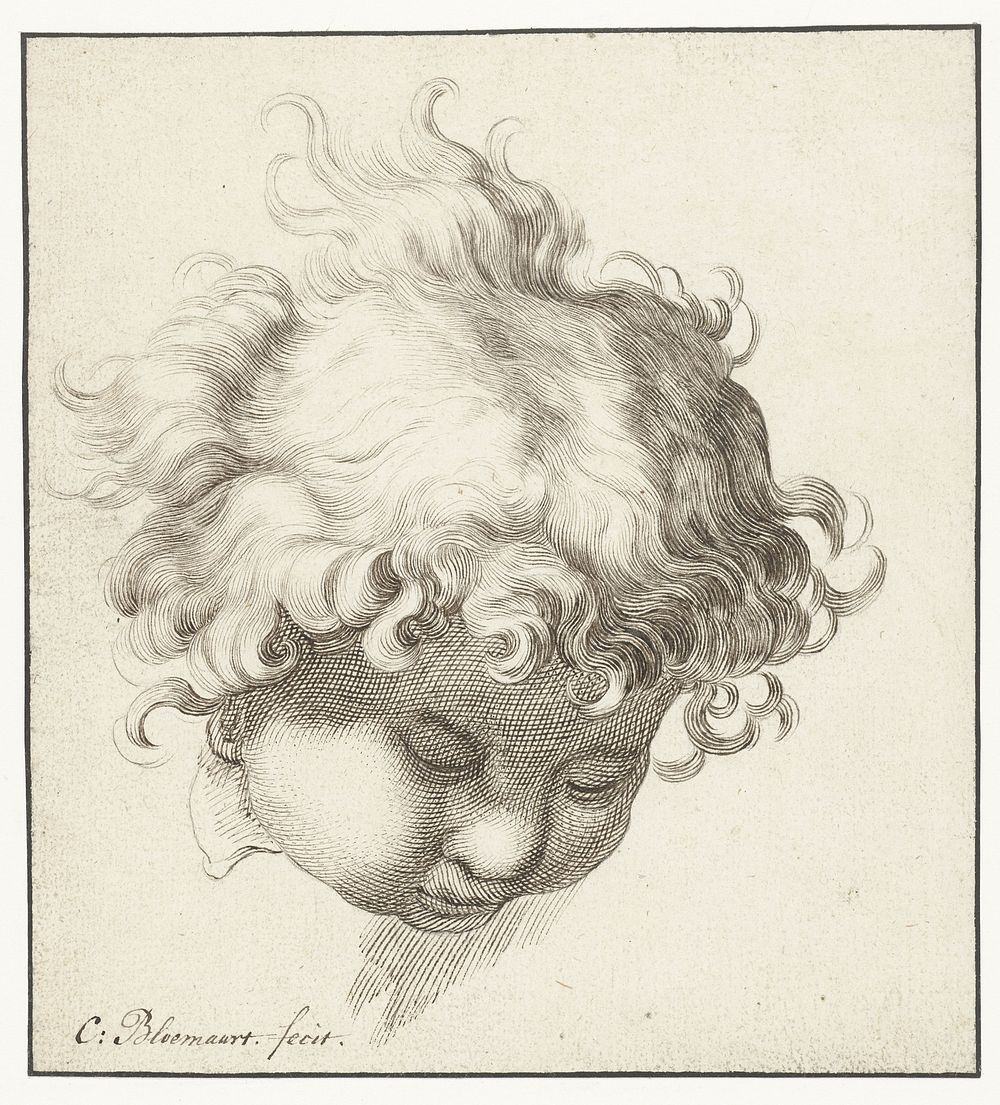 Hoofd van een jongen (1574) by anonymous and Abraham Bloemaert