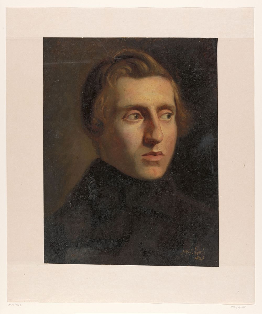 Portret van een jonge man (1845) by Jozef Israëls