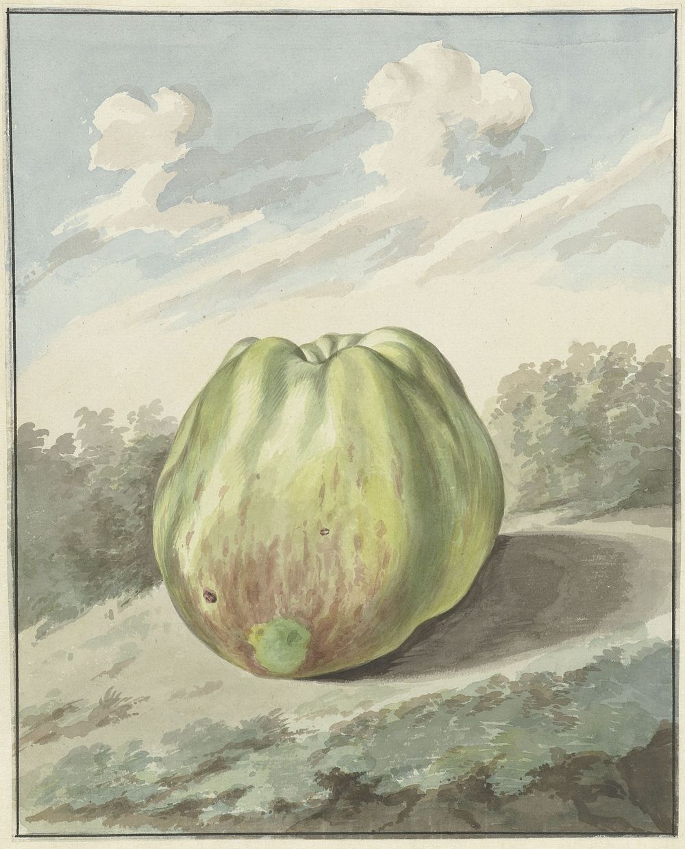 Appel in een landschap (1700 - 1800) by Pieter Gevers