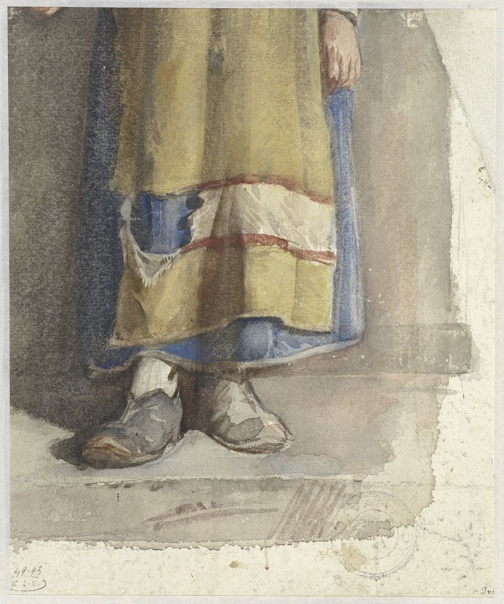 Benen en voeten van staande vrouwelijke figuur (1865 - 1930) by Jac van Looij
