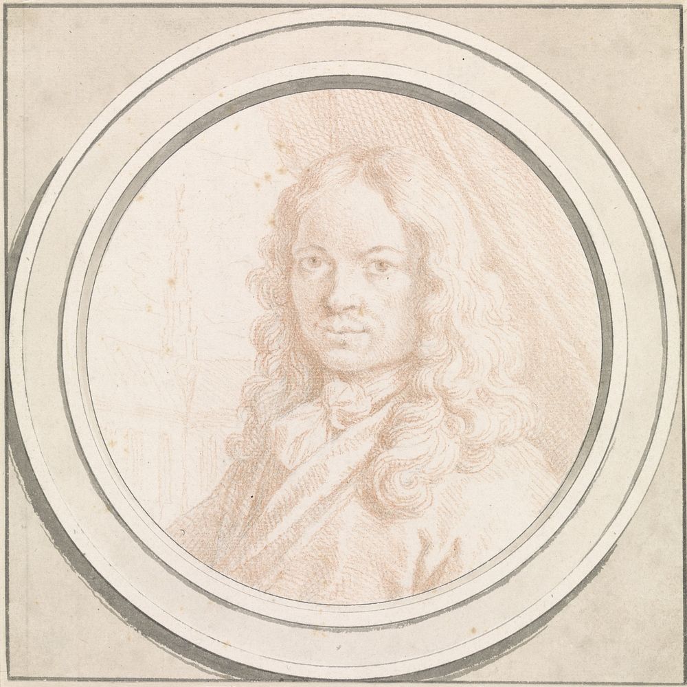 Portret van Gerrit Adriaansz. Berckheyde (1694 - 1751) by Frans Decker