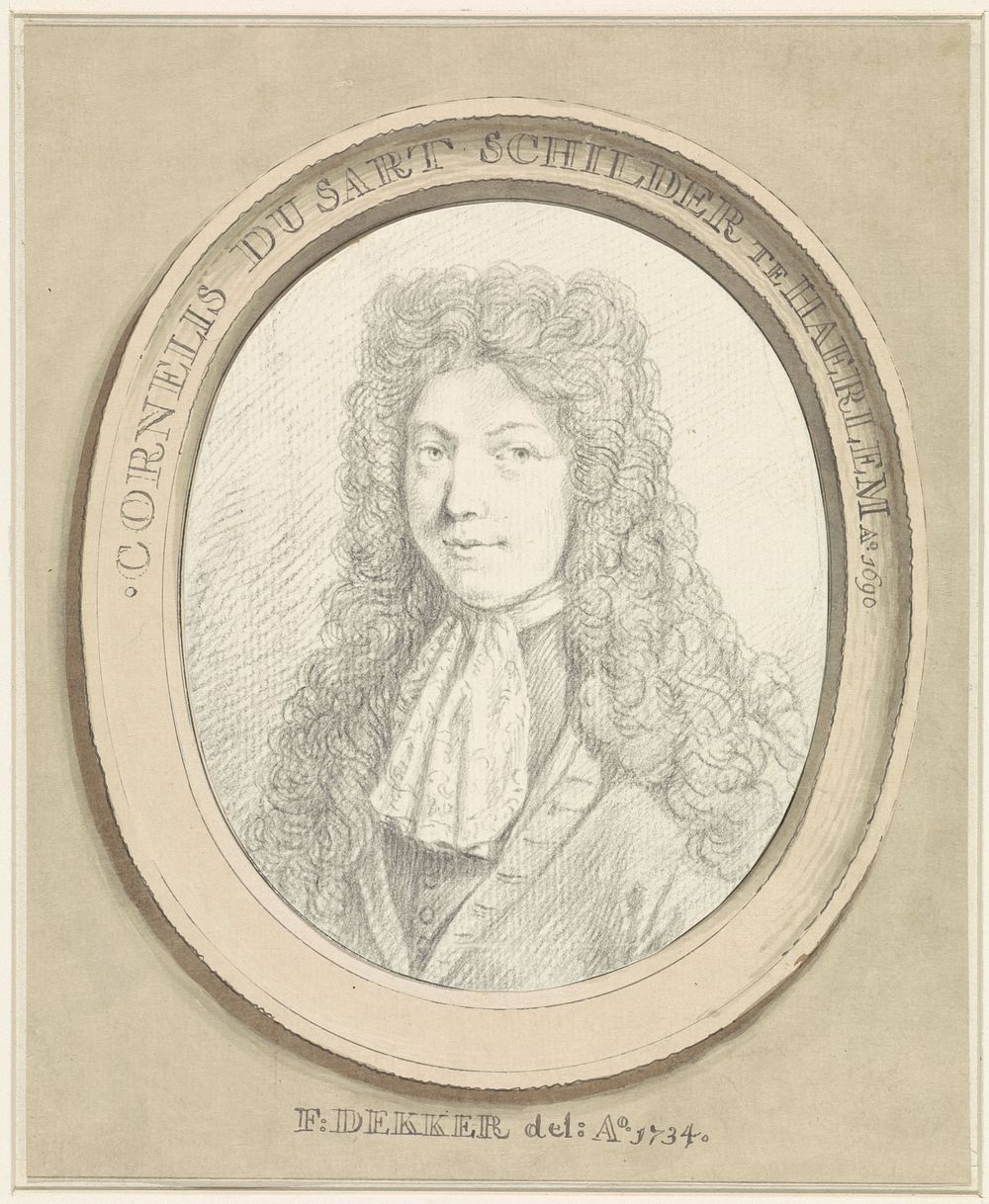Portret van Cornelis Dusart (1734) by Frans Decker and anonymous