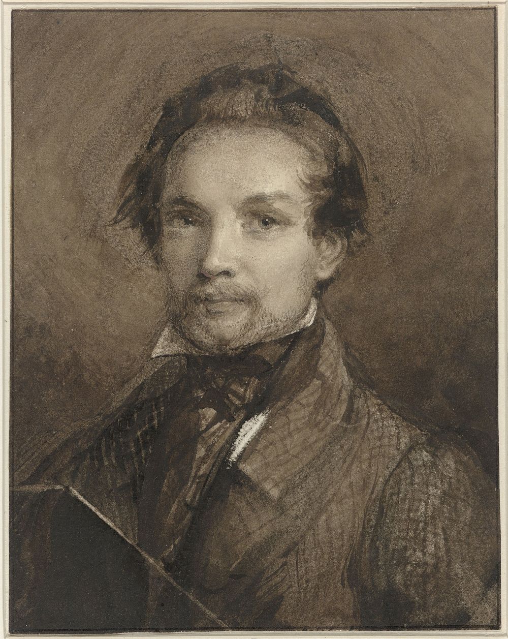 Zelfportret van Johannes de Mare (1816 - 1889) by Johannes de Mare