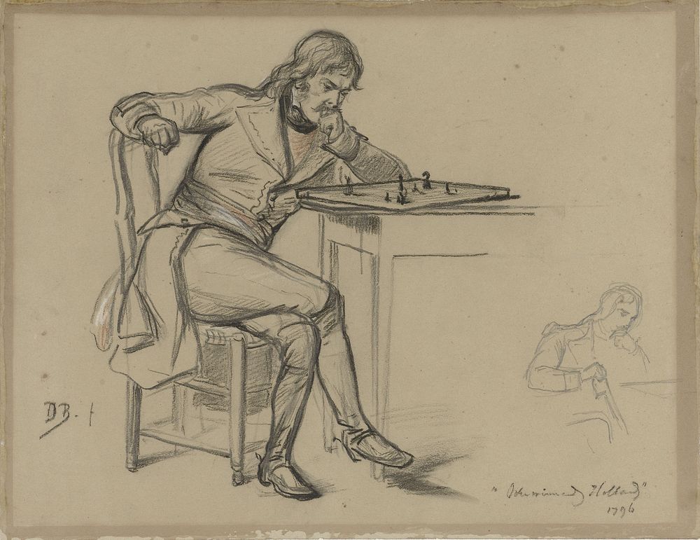 Schakende man (1876) by David Bles