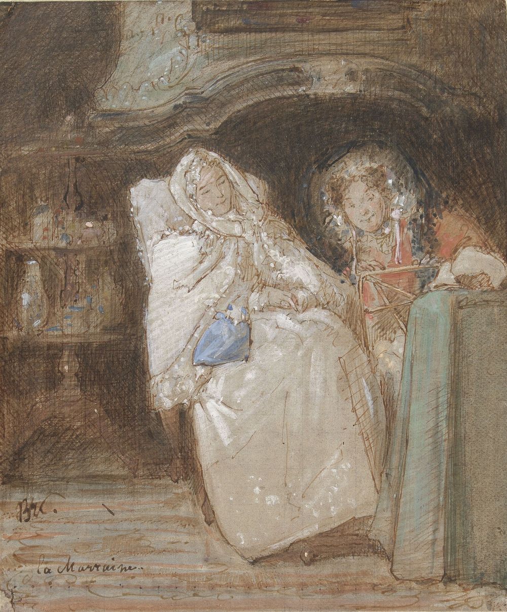 De peettante (1834 - 1882) by Alexander Hugo Bakker Korff