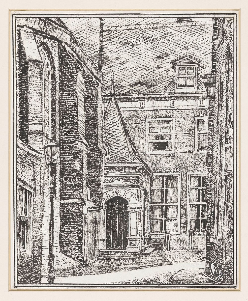 Portaal van de Sint-Gommaruskerk te Enkhuizen (1938) by Huib Luns
