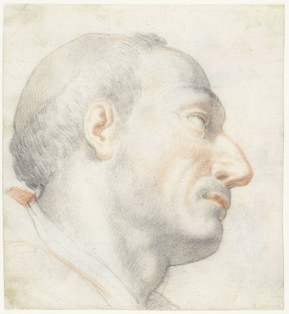 Het hoofd van San Carlo Borromeo (1604 - 1646) by Francesco Furini