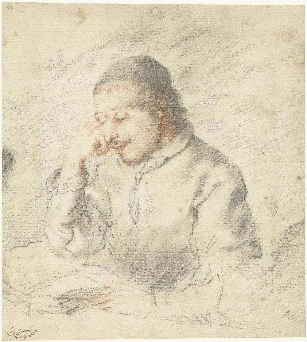 Portret van een lezende geestelijke (1637 - 1642) by Luigi Pellegrino Scaramuccia
